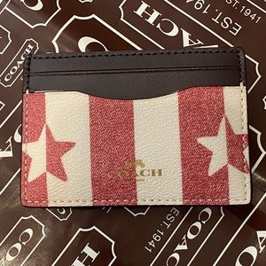 🇺🇸Coach🇺🇸card case with Stars and Stripes